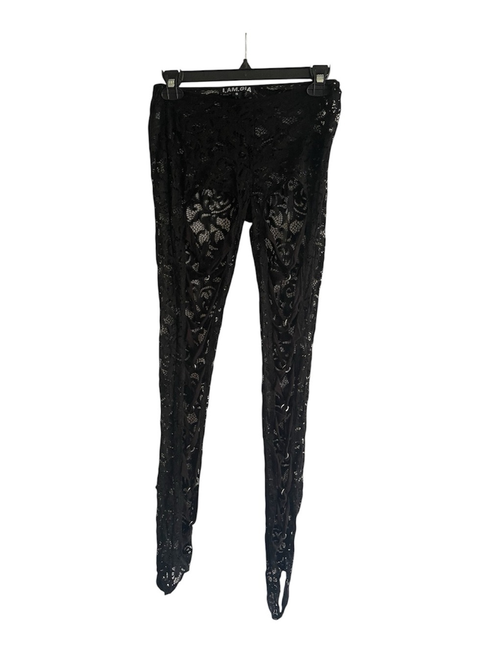 I.AM.GIA Lace O-Ring Leggings Size S Goth Streetwear Cyberpunk Euphoria Luxe